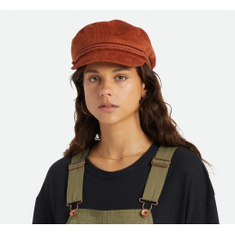 Fiddler Velvet Sailor Cap in Terracotta - Brixton