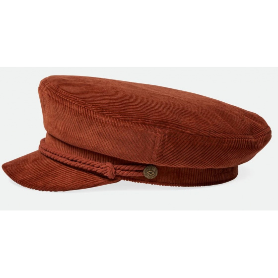 Casquette Marin Fiddler Velours Terracotta - Brixton