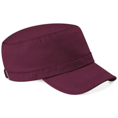 Burgundy Cotton Army Cap - Beechfield Reference: 11519 | Traclet Hat Shop