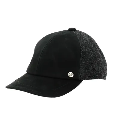 Black leather American cap - Flechet