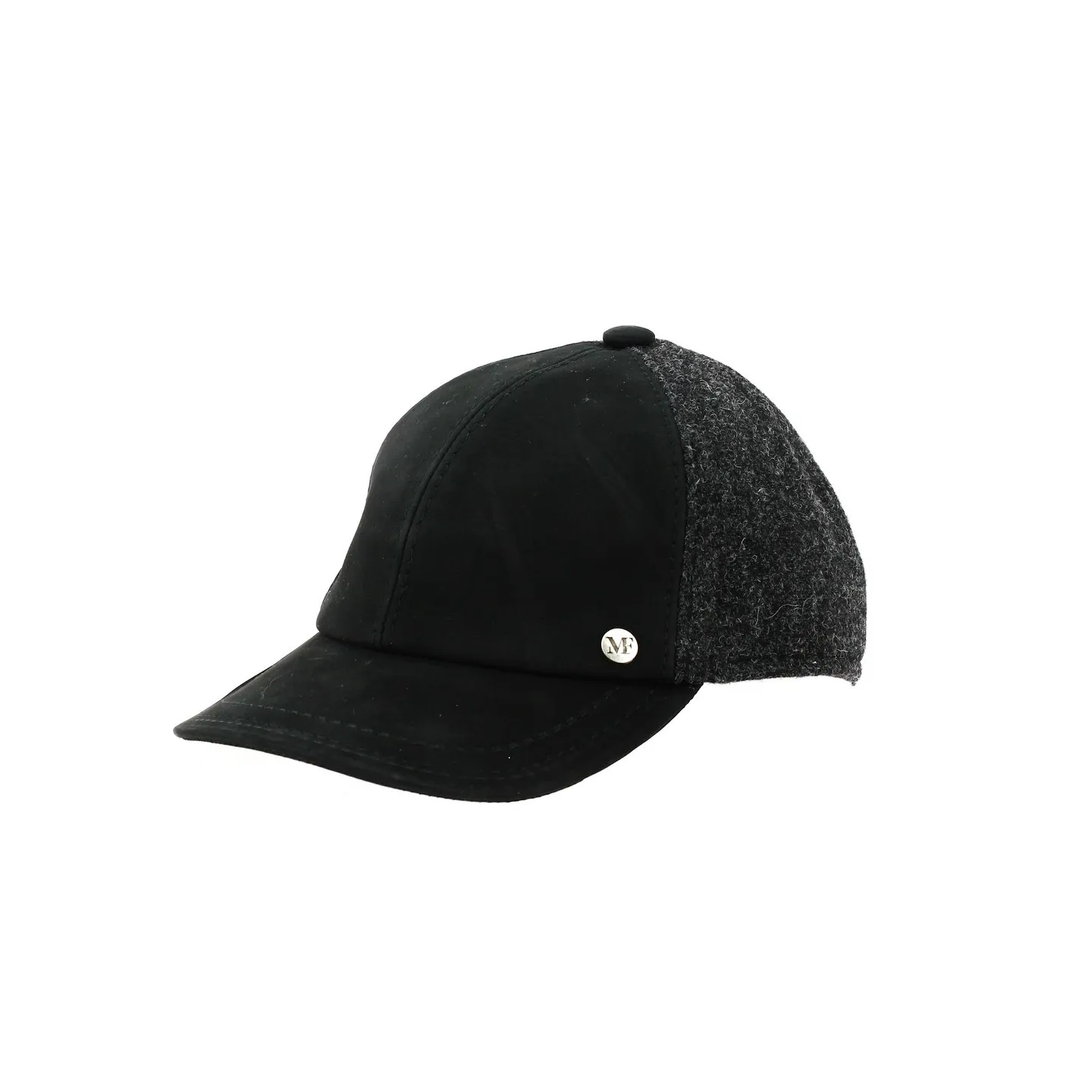 Black leather American cap - Flechet