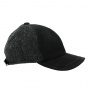 Black leather and fabric American cap - Flechet