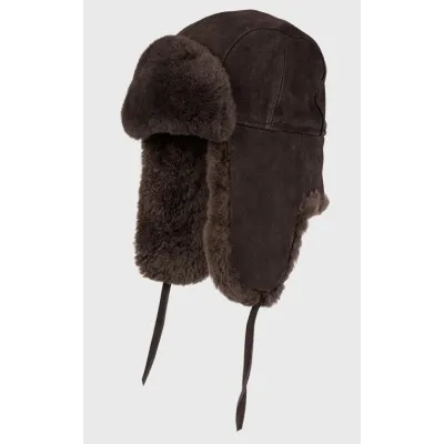 Chapka Marje Cuir & Fourrure Marron - Traclet