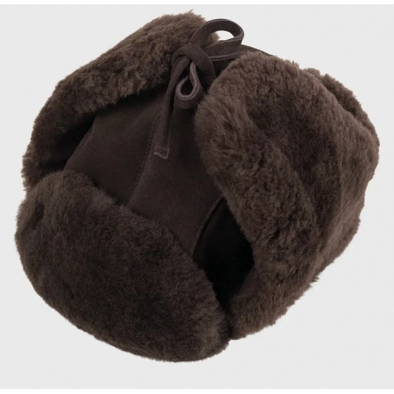 Marje Leather & Fur Ushanka Hat Brown - Traclet