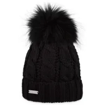 Black Calgary Fur Pompom Beanie - Pipolaki Reference: 4172 | Traclet Hat Shop