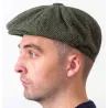 Casquette Irlandaise Gatsby Barco Laine Chevron Olive - Hatman réf 19471 chapellerie traclet