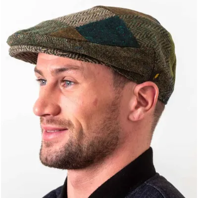 Casquette Plate Barcode Patchwork Pure Laine - Hatman