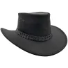 Chapeau Cuir Australien Wallaroo Oil Noir - Jacaru uv  UPF 50+- Jacaru Australia Reference : 19487| Chapellerie Traclet