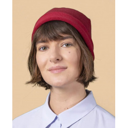 Burgundy Cotton Beanie - Kopka