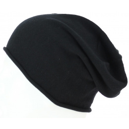 Black Cotton Beanie - Kopka