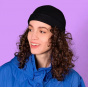Black Merino Wool Docker Beanie - Kopka