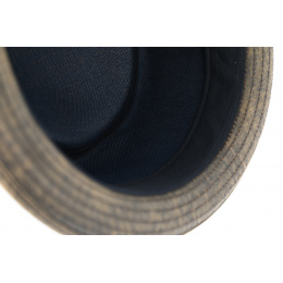 Porkpie Bari Brown Cotton Hat - Traclet