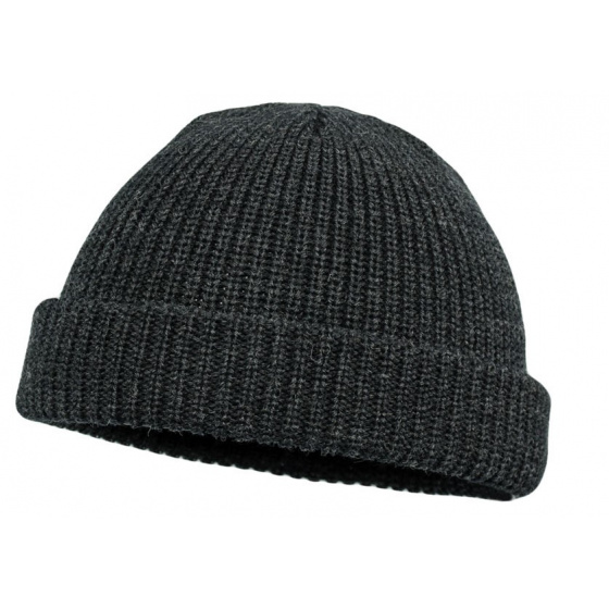 Jules Anthracite Wool Sailor Beanie - Traclet