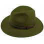 Olive Wool Felt Traveller Iraty Hat - Traclet