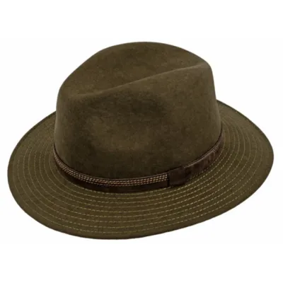 Chapeau Traveller Tronçais Feutre Laine Olive - Traclet
