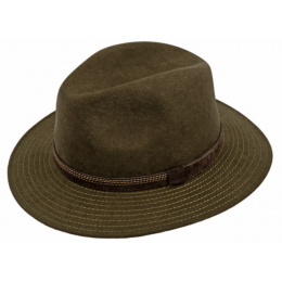 Traveller Troncais Wool Felt Hat Olive - Traclet