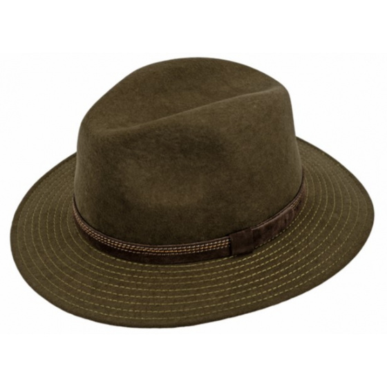 Traveller Tronçais Felt Wool Olive Hat - Traclet