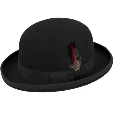 Chapeau Melon Marius Pliable Feutre Noir - Traclet