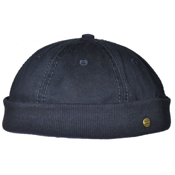 Navy Cotton Docker Beanie Redon - Traclet