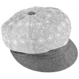 Grey Anemone Newsboy Cap - Traclet