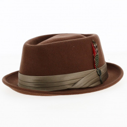STOUT PORK PIE HAT SEPIA/BRONZE - Brixton