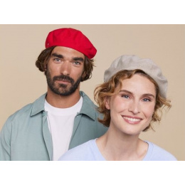 Authentic Summer Cotton Beret Greige - Heritage by Laulhère