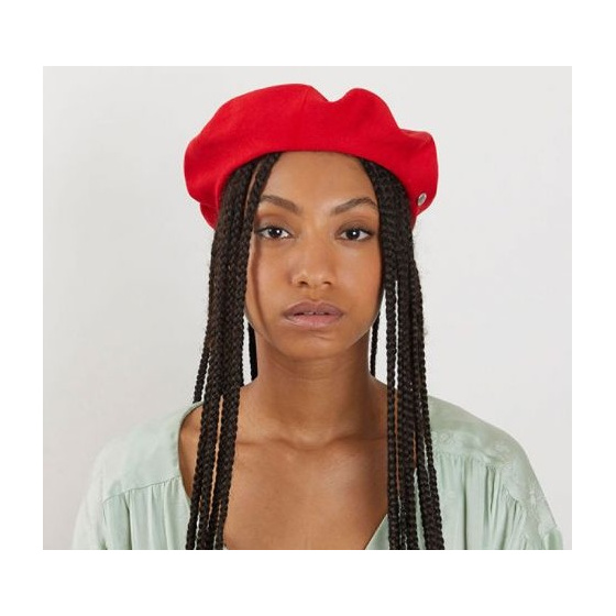 Authentic Summer Cotton Beret Scarlet - Heritage by Laulhère