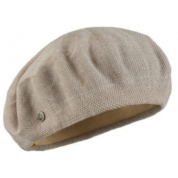 Béret Maxi Plumes Greige Coton - Laulhère