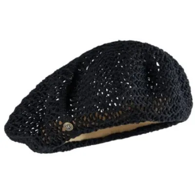 Béret Été Athleta Coton Noir - Laulhère réf 19576 chapellerie Traclet