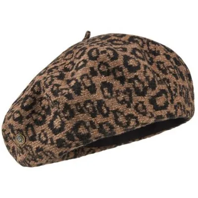 Brown Leopard Hartza Beret - Laulhère Reference: 13255 | Chapellerie Traclet