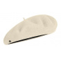 Max Merino Wool Beret Ecru - Heritage Laulhère