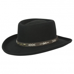 Chapeau Conner Feutre Laine Noir UPF50+ - Conner Hats