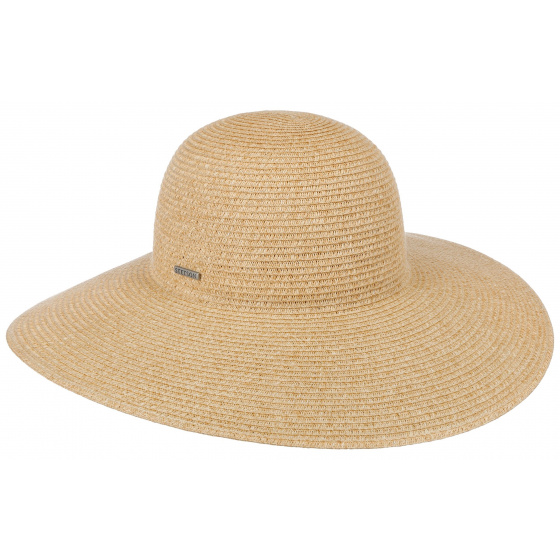 Ladies Toyo Beige Wide-Brimmed Hat - Stetson