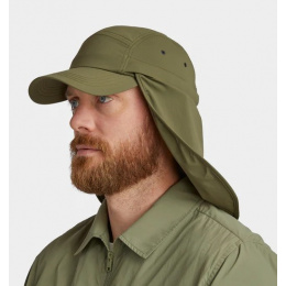 Olive Recycled Nylon Neck Guard Cap UPF50+ - Tilley