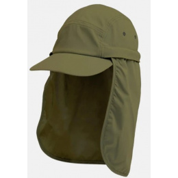 Olive Recycled Nylon Neck Guard Cap UPF50+ - Tilley
