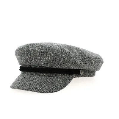 Sailor Cap Fiddler Cap Gray & Black - Brixton ref 18267 traclet hat shop