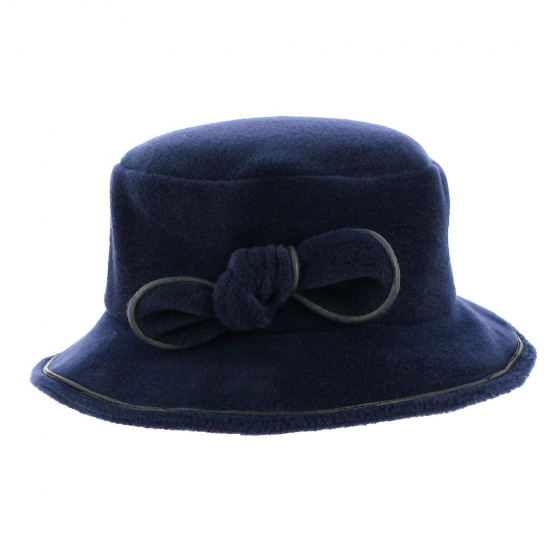Corine Navy Fleece Bucket Hat - Traclet