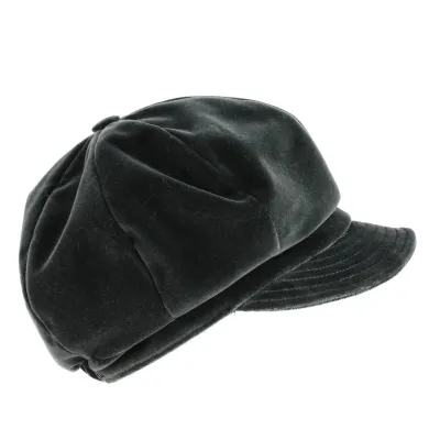 Casquette gavroche  Lisa velours Grise
