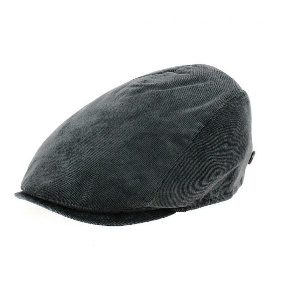 Gray flat velvet cap