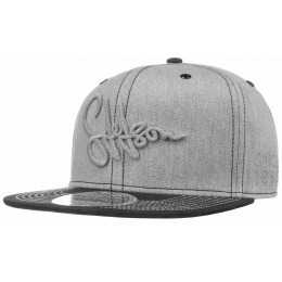Grey Flat Visor Snapback Cap - Stetson