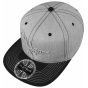 Grey Flat Visor Snapback Cap - Stetson