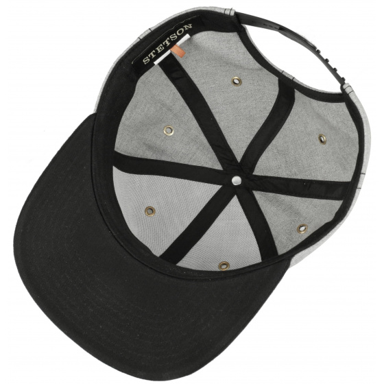 Casquette Snapback Visière Plate Grise - Stetson