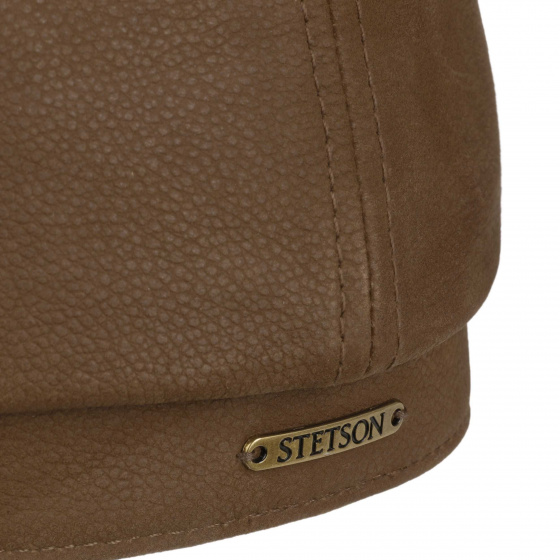 Brown Leather Brooklin Cap - Stetson