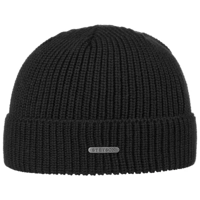 Black James Wool Beanie - Stetson  Reference: 19625| Traclet Hat Shop