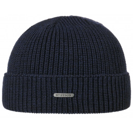 James Navy Wool Beanie - Stetson