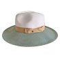 Fiona Fedora Hat White and Green UPF50+ - House of Ord