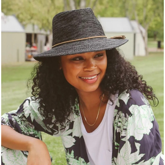 Fedora Hat Caroline Black UPF 50+ - House of Ord