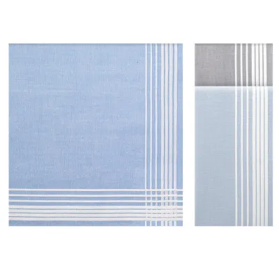 6 Jack Cotton Tricolor Striped Handkerchiefs - Traclet Reference: 14160
