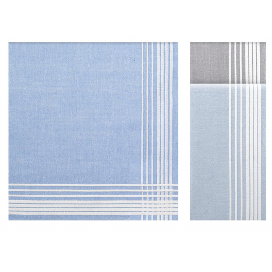 6 Tricolor Striped Jack Cotton Handkerchiefs - Traclet