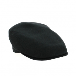 Black Linen Aere Flat Cap - City Sport